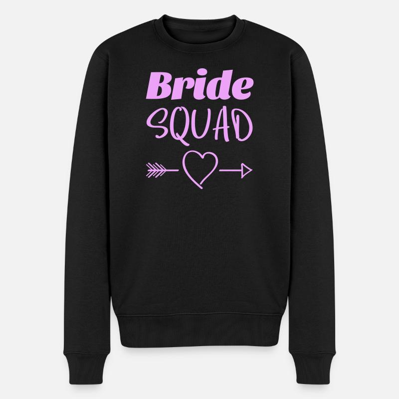 Bride Squad Heart Arrows Design - Men's Premium Organic Jumper - black