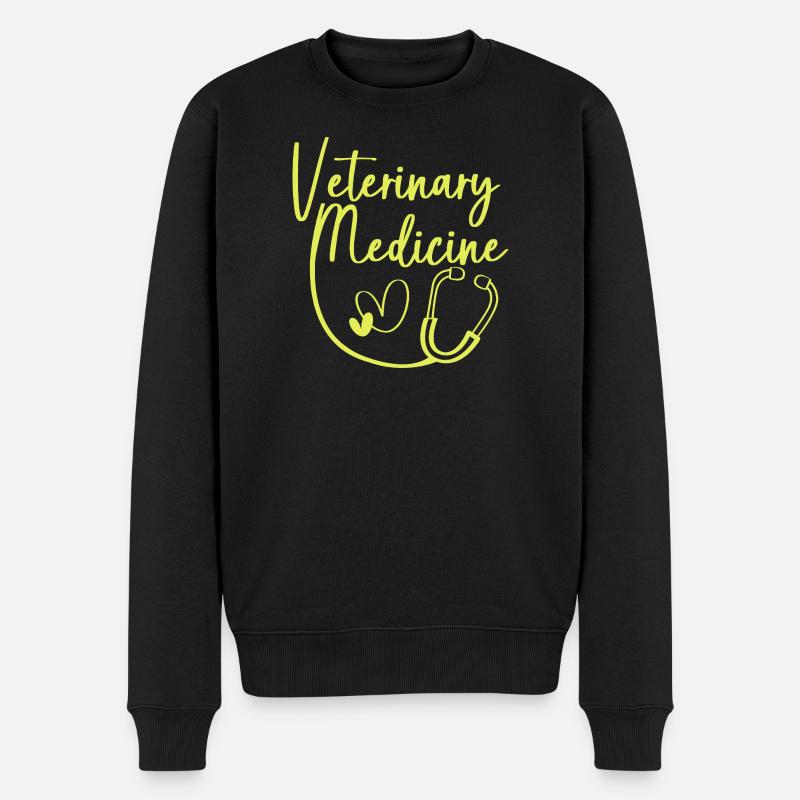 Tierarzt - Männer Premium Bio Pullover - Schwarz