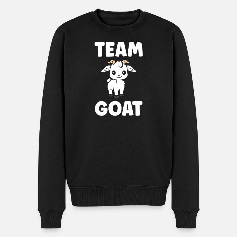 Team Goat Illustration Mignon - Pull Premium bio Homme - noir