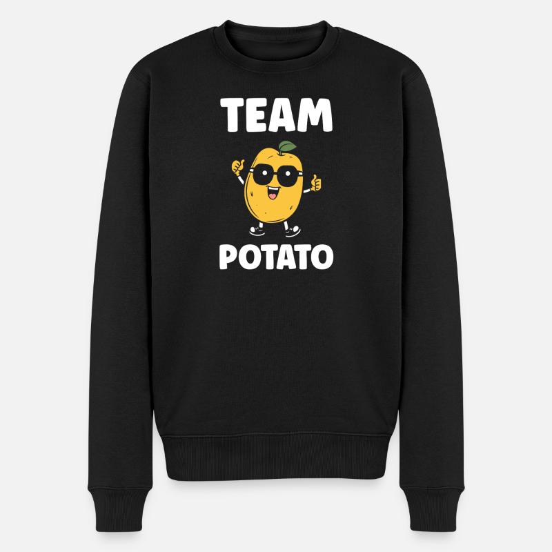 Team Patate Dessin Animé Loufoque - Pull Premium bio Homme - noir