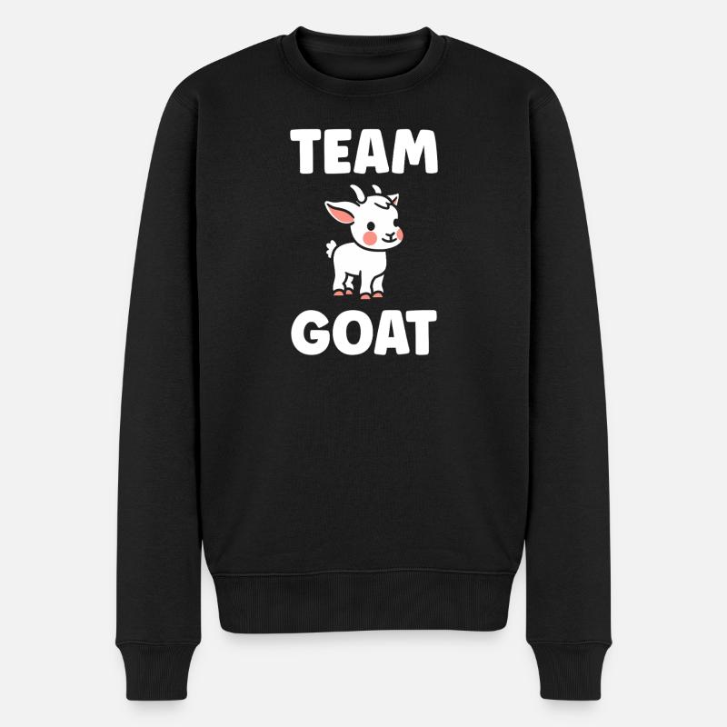 GOAT-Ziegen-Maskottchen-Team - Männer Premium Bio Pullover - Schwarz