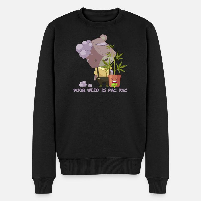 Votre weed est pac pac - Pull Premium bio Homme - noir