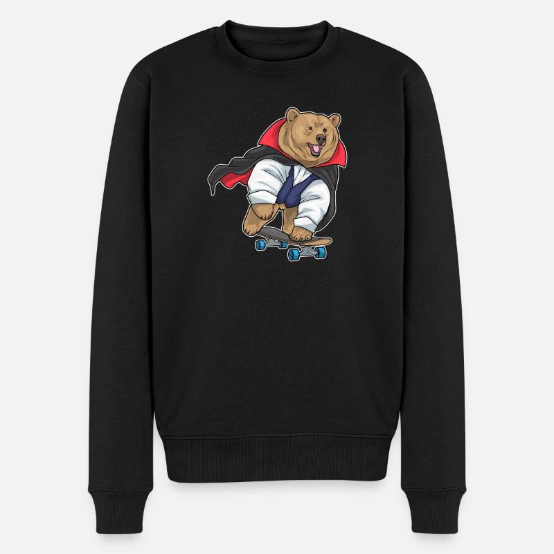 Ours Vampire d’Halloween - Pull Premium bio Homme - noir