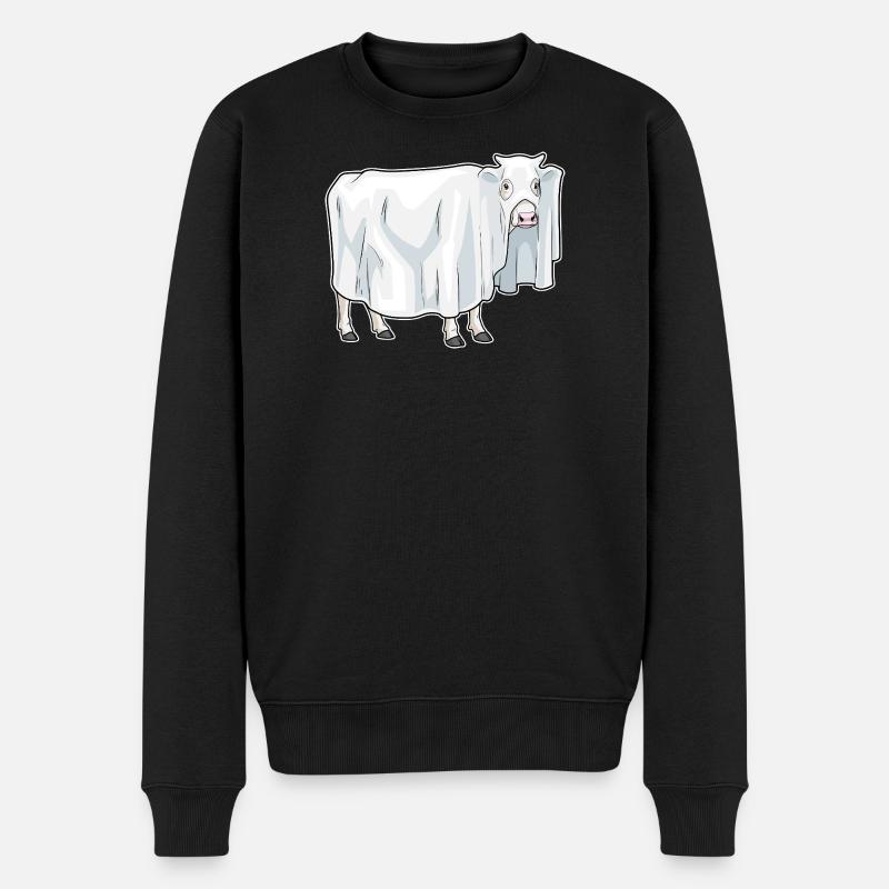 Vache Halloween fantôme - Pull Premium bio Homme - noir