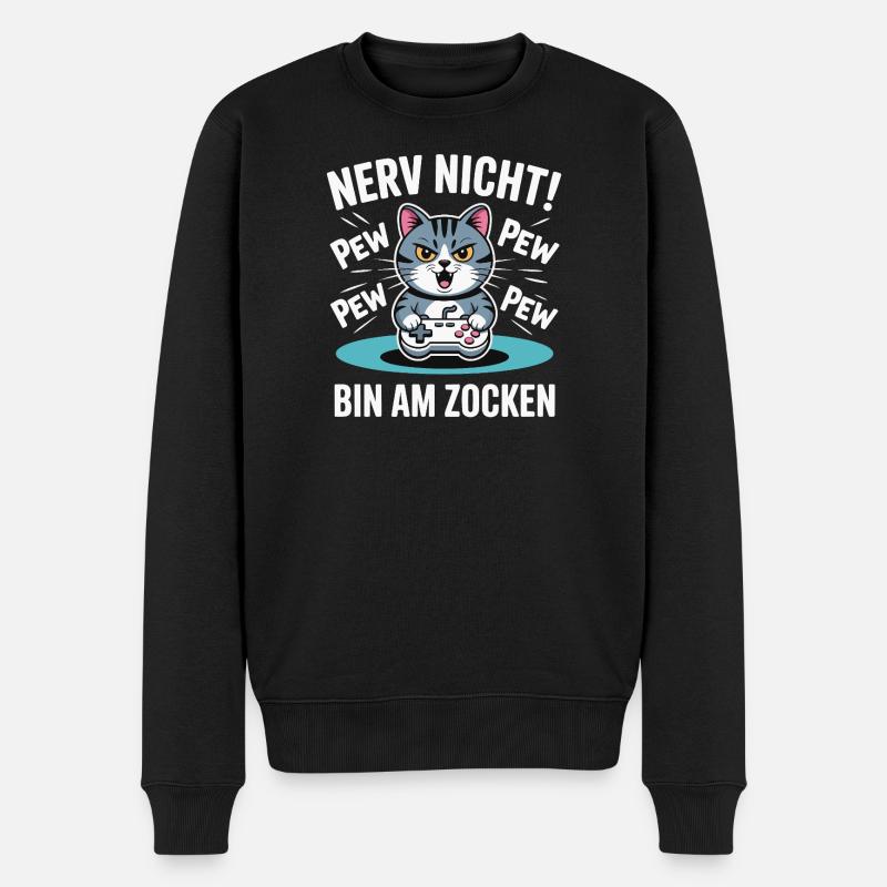 Courage Not I Gaming Cat Design - Pull Premium bio Homme - noir