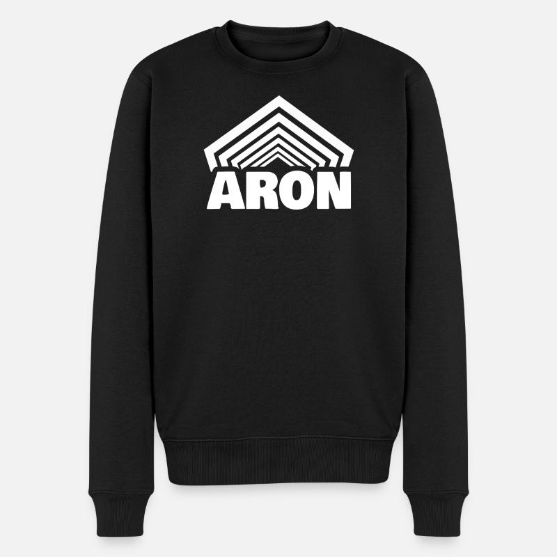 Prénom Aron - Pull Premium bio Homme - noir