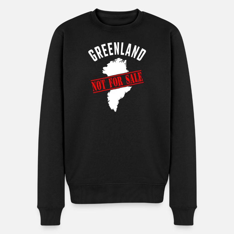 Greenland Not for Sale - Männer Premium Bio Pullover - Schwarz