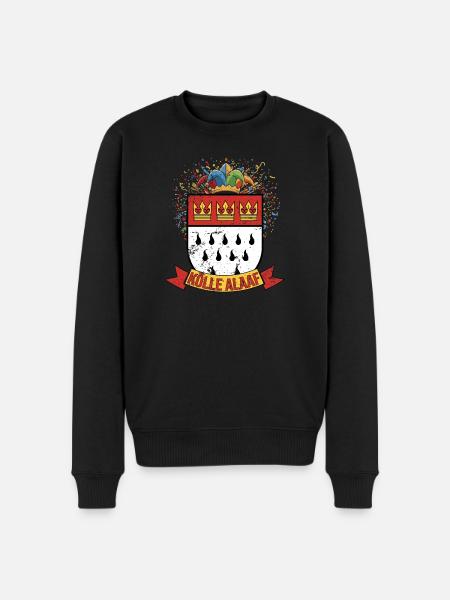 Cologne Alaaf Coat of Arms Confetti - Men's Premium Organic Jumper - black