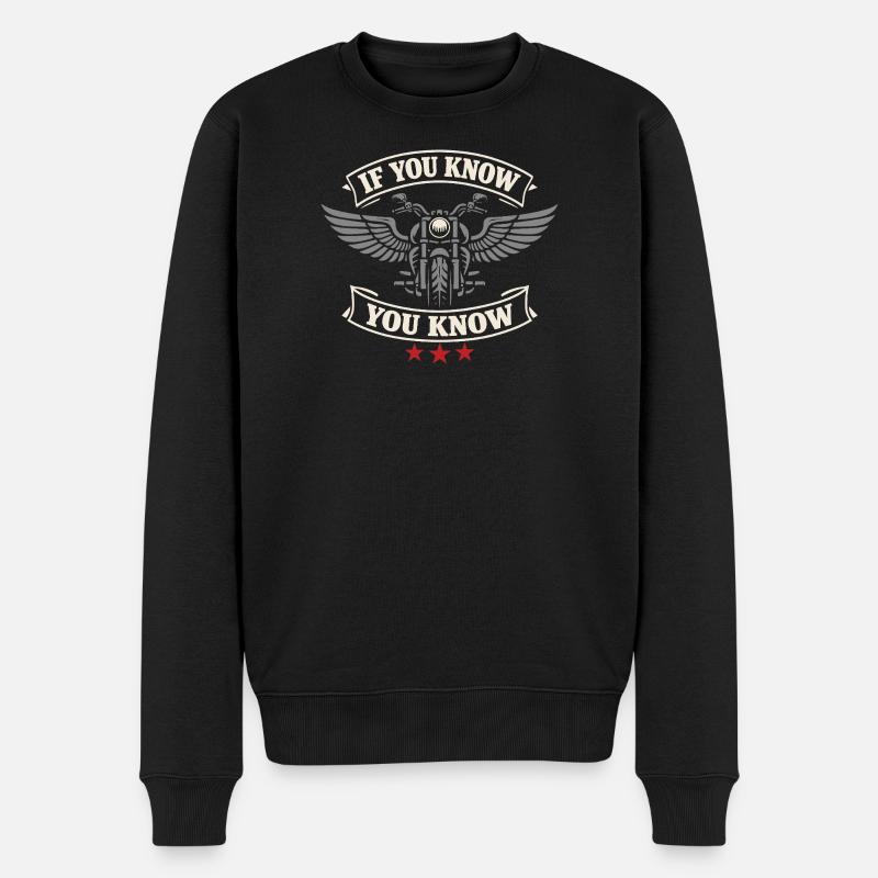 Pourquoi nous roulons à moto, - Pull Premium bio Homme - noir