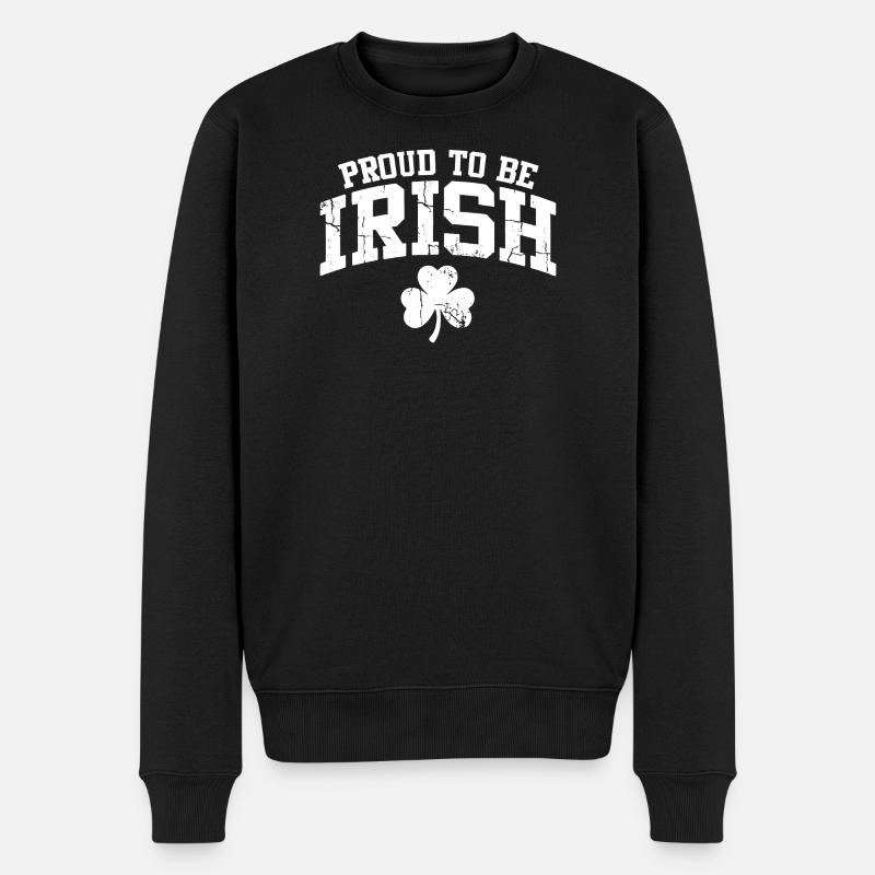 Stolz, Ire zu sein - Männer Premium Bio Pullover - Schwarz