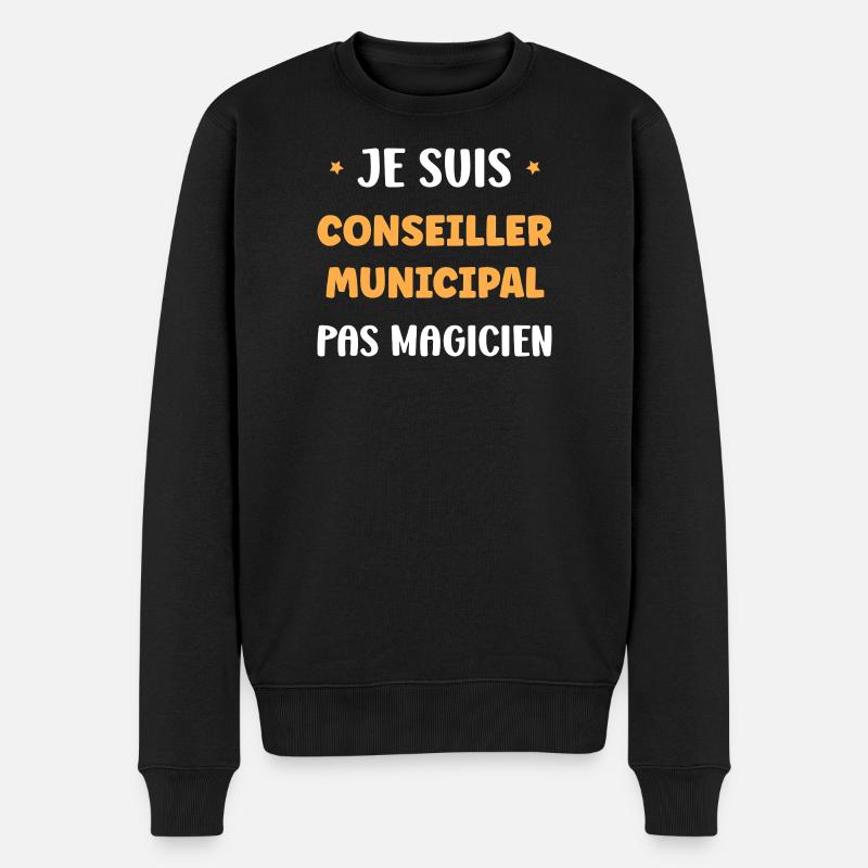 Je suis conseiller municipal pas magicien - Pull Premium bio Homme - noir