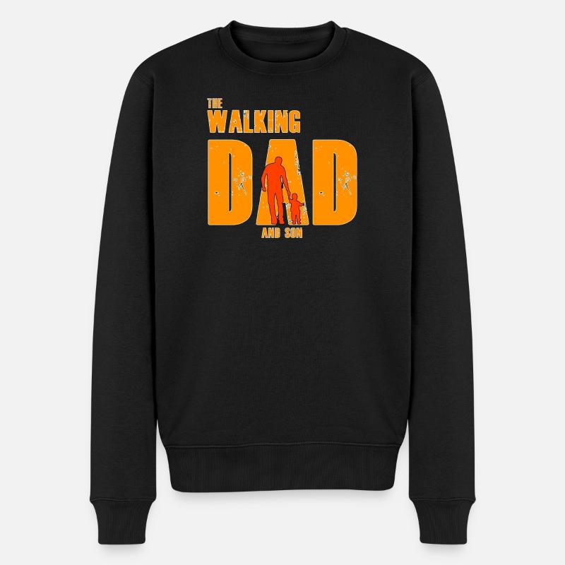 Parodie du thème Papa et Fils - Pull Premium bio Homme - noir