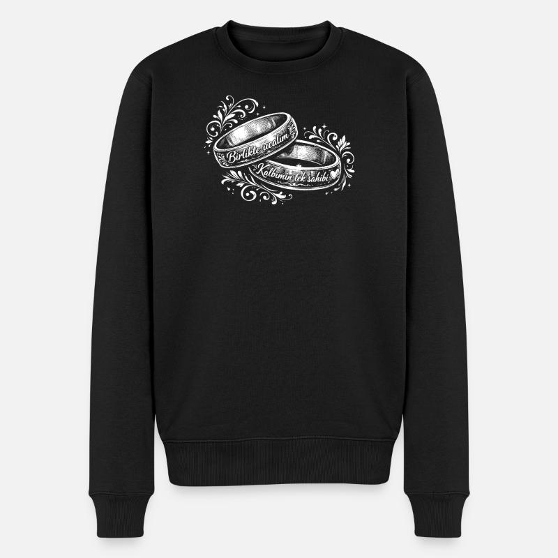 Düğün - Männer Premium Bio Pullover - Schwarz