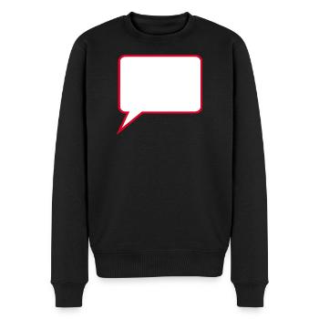Personnalisez votre propre bande dessinée en bulles de dialogue - Pull Premium bio Homme - noir - Devant - Nico (187cm)