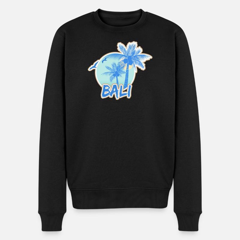 Urlaub Bali - Männer Premium Bio Pullover - Schwarz