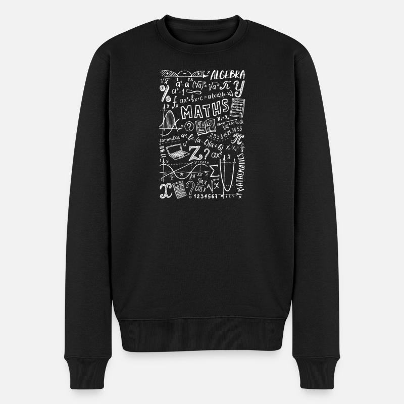 Math's Algebra Mathematics - Männer Premium Bio Pullover - Schwarz
