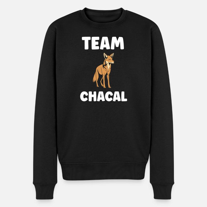 Schakal - Männer Premium Bio Pullover - Schwarz