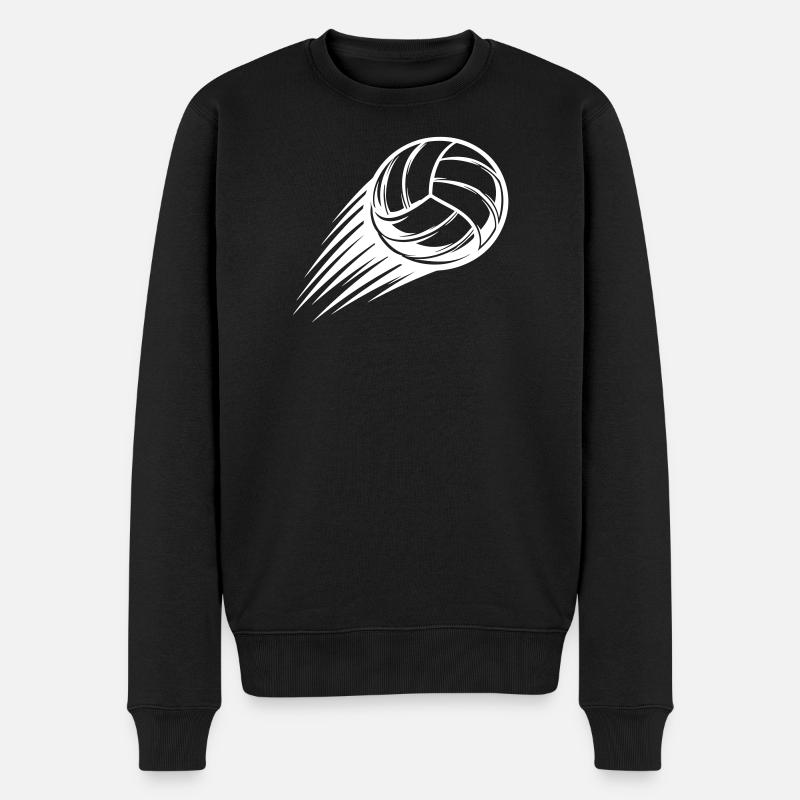 Volleyball Ball - Männer Premium Bio Pullover - Schwarz