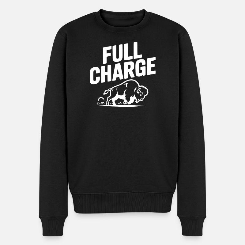 volle Ladung - Männer Premium Bio Pullover - Schwarz