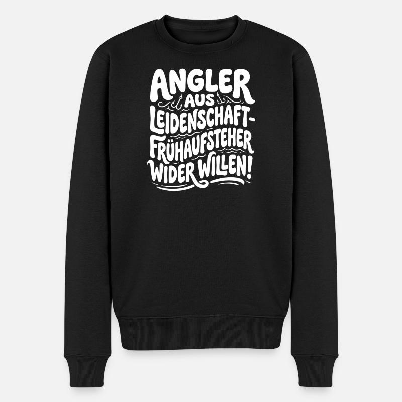 Pêcheurs passionnés – lève-tôt - Pull Premium bio Homme - noir