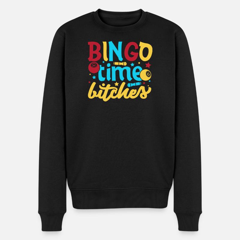 Bingo Game Bingo Time Bitches Bingo - Männer Premium Bio Pullover - Schwarz