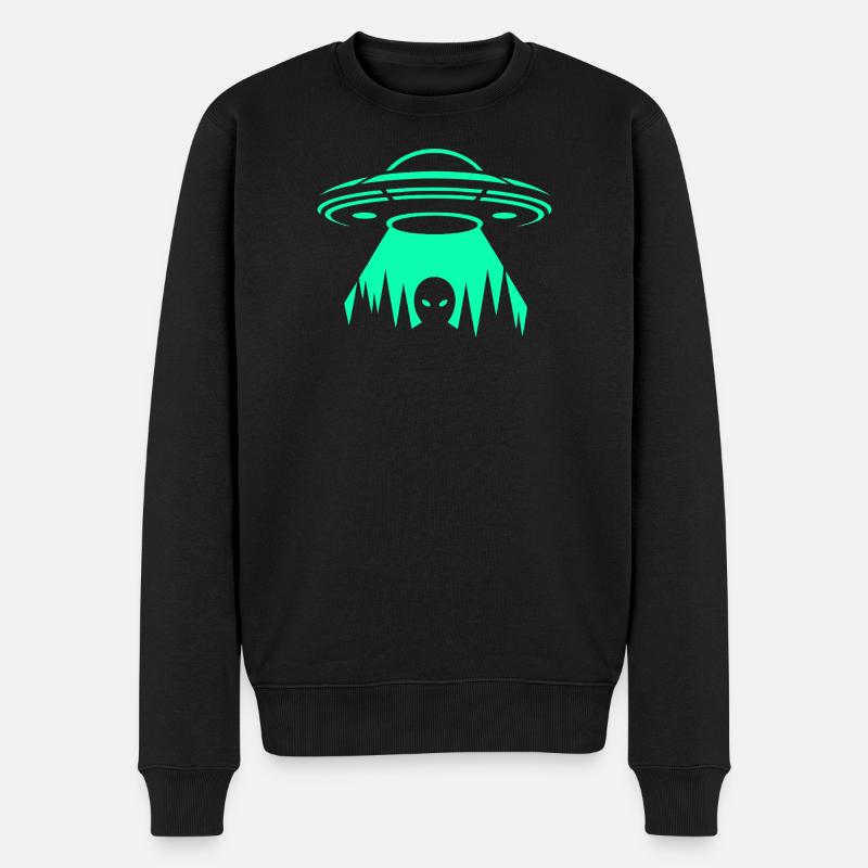 UFO Néon Abduction - Pull Premium bio Homme - noir