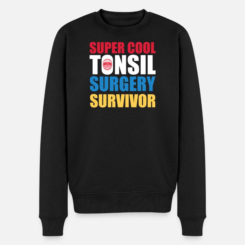 Design super cool pour survivants de chirurgie des amygdales - Pull Premium bio Homme - noir