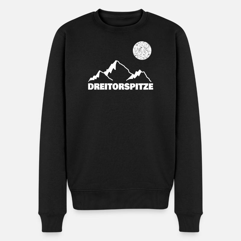 Dreitorspitze - Männer Premium Bio Pullover - Schwarz