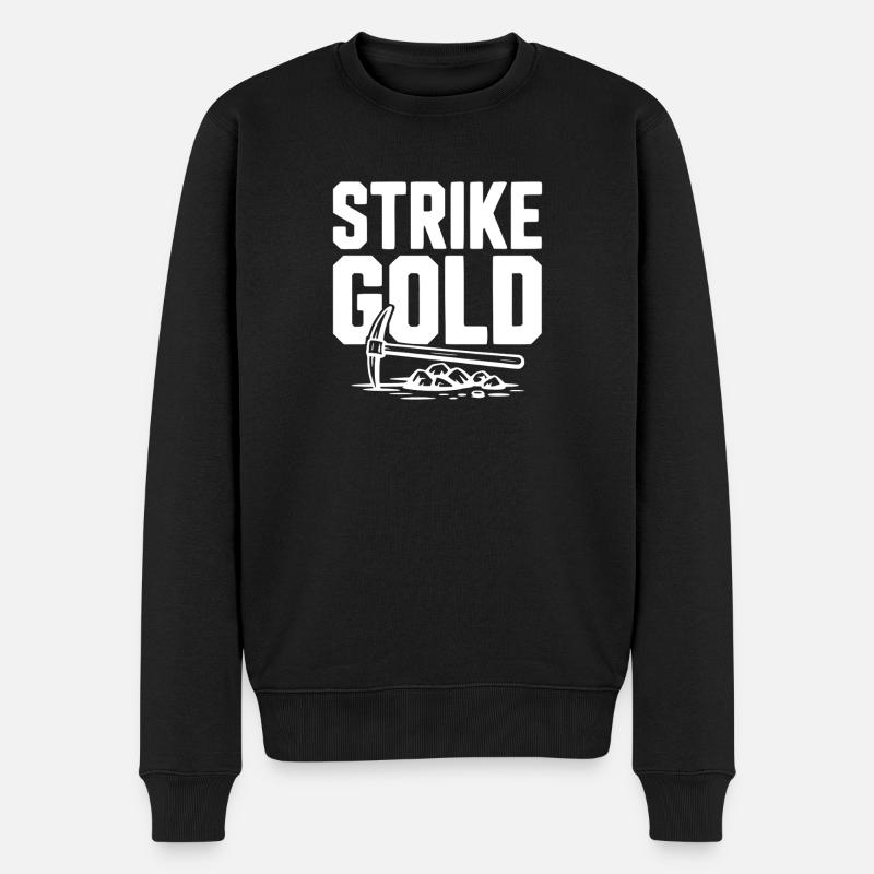 Finden Gold - Männer Premium Bio Pullover - Schwarz