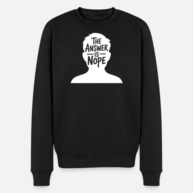 La réponse est non - Pull Premium bio Homme - noir