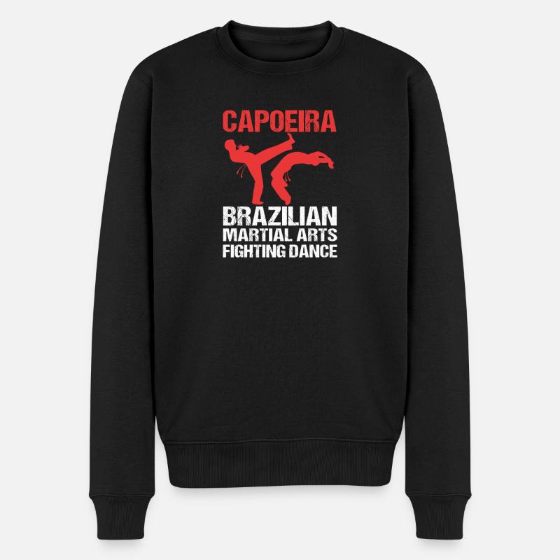 Capoeira - Männer Premium Bio Pullover - Schwarz