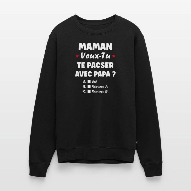 Mama, willst du eine eingetragene Lebenspartnerschaft mit Papa eingehen? Männer Premium Bio Pullover