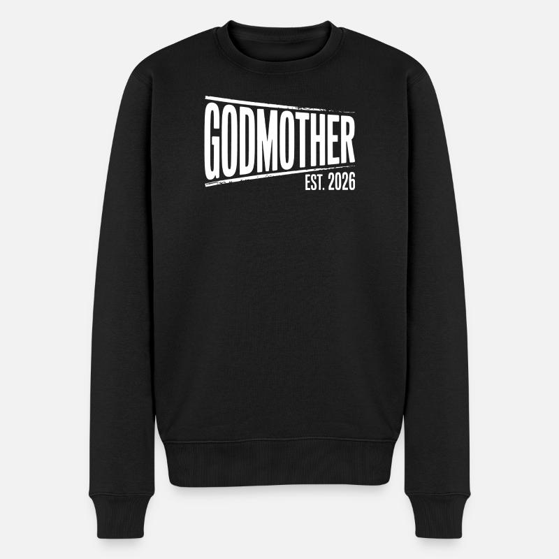 Gottmutter Est.2026 Grafik - Männer Premium Bio Pullover - Schwarz