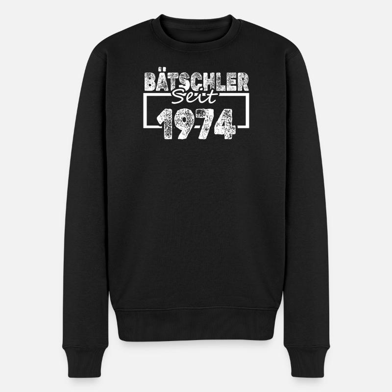 1974 - Männer Premium Bio Pullover - Schwarz
