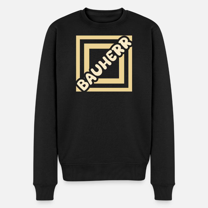 Job Bauherr - Männer Premium Bio Pullover - Schwarz