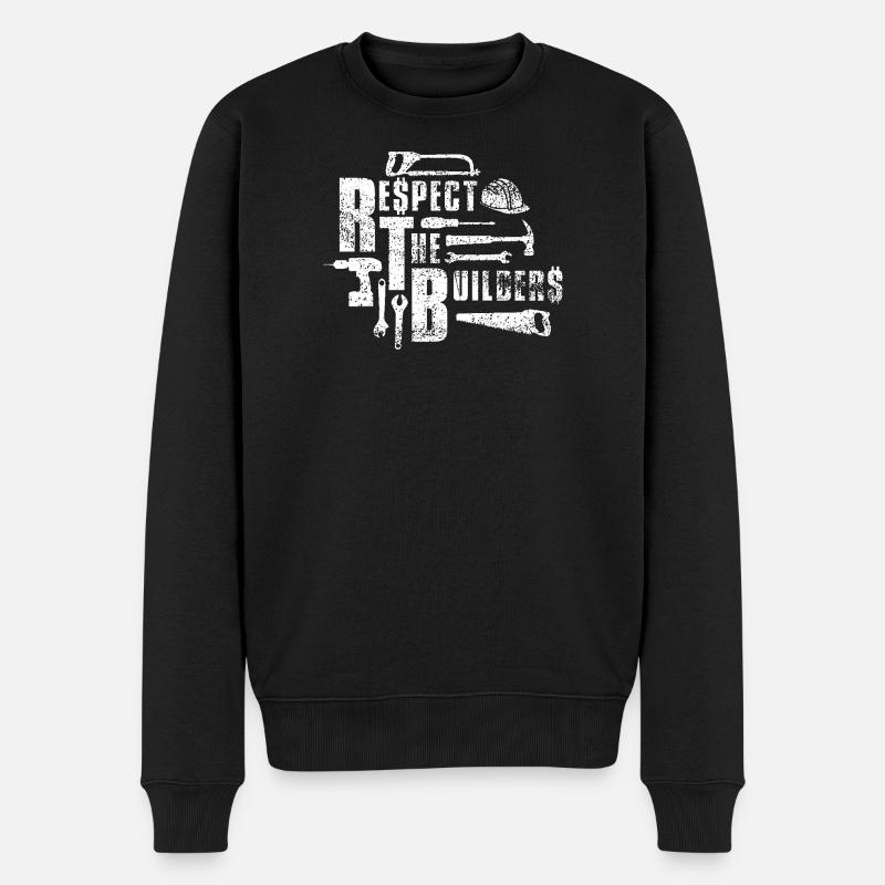 Respect the Builders - Pull Premium bio Homme - noir