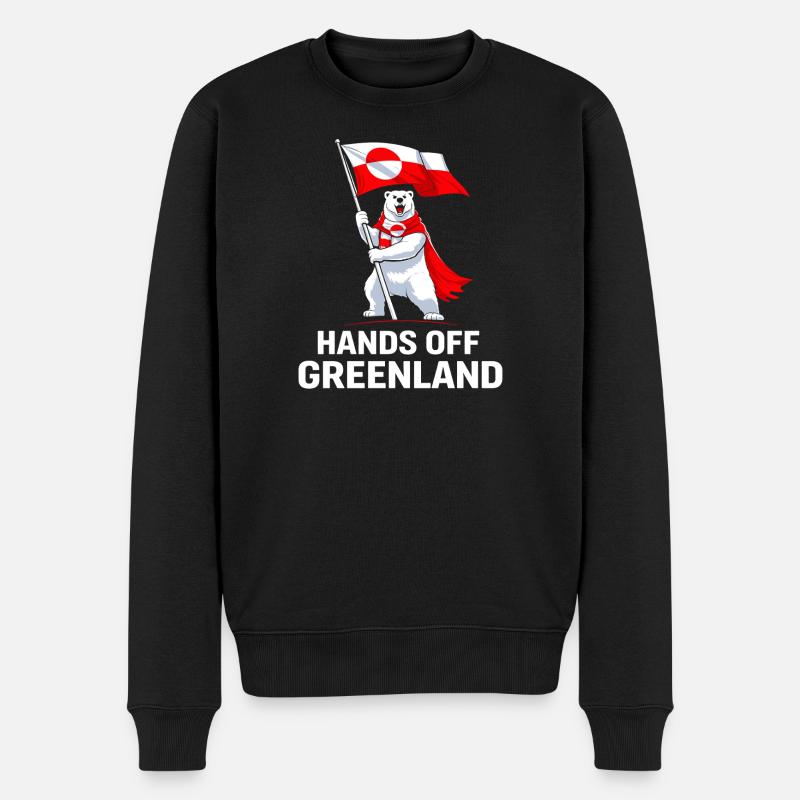 Groenland mains hors contact - Pull Premium bio Homme - noir