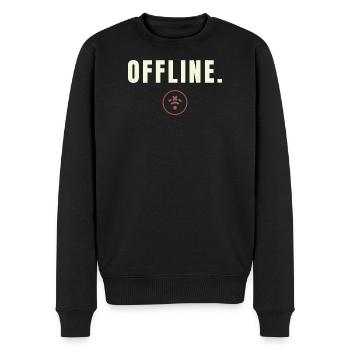 HORS-LIGNE. Design Minimaliste Digital Detox Success Design - Pull Premium bio Homme - noir - Devant - Nico (187cm)