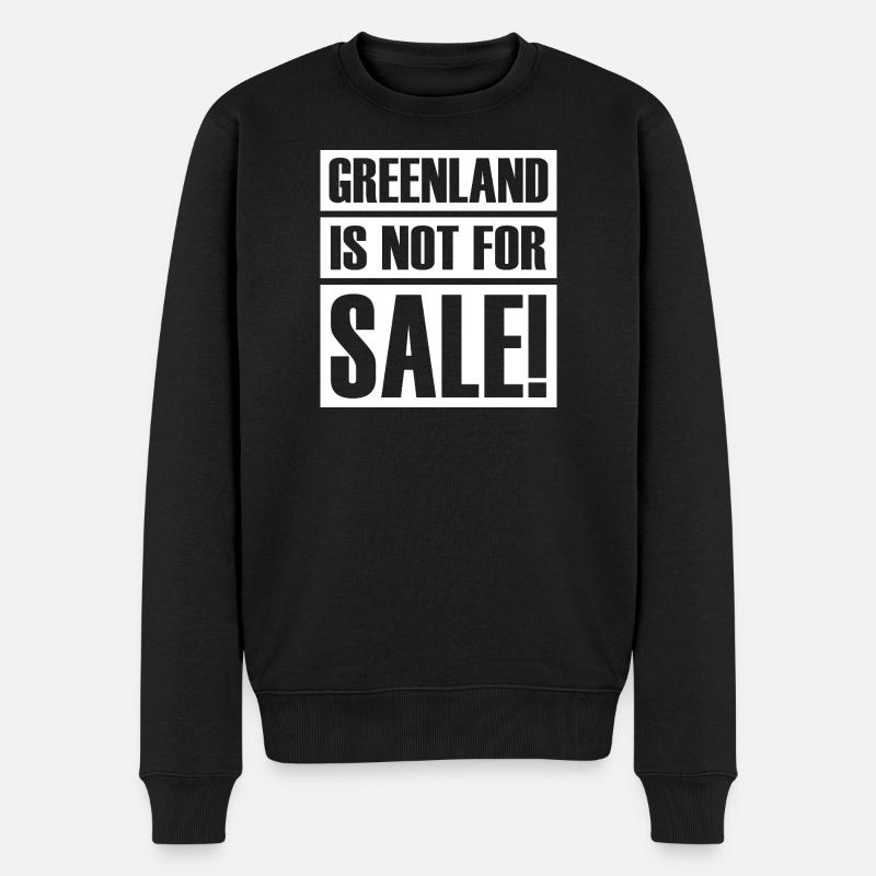 grönland gehört uns protest  - Männer Premium Bio Pullover - Schwarz