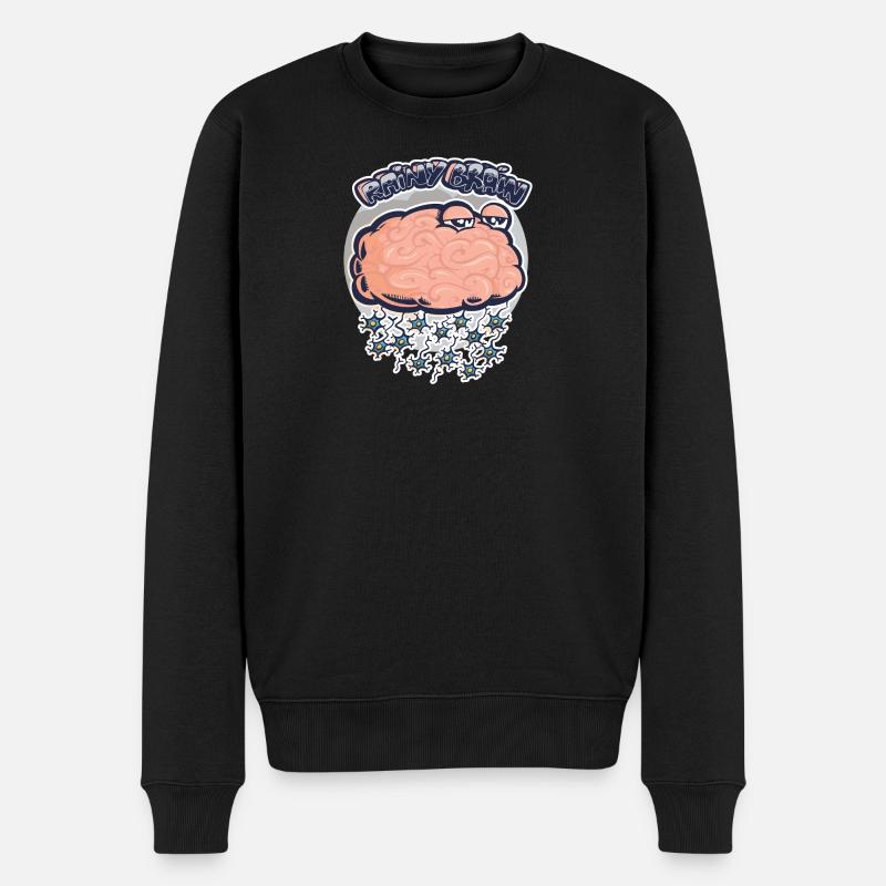 Cerveau pluvieux - Pull Premium bio Homme - noir