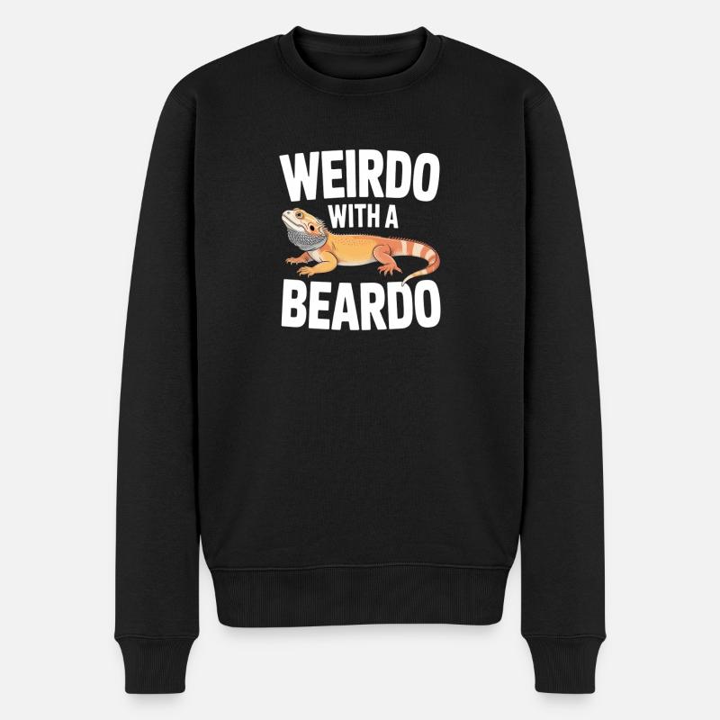 Beardo Weirdo Dragon Tee - Männer Premium Bio Pullover - Schwarz