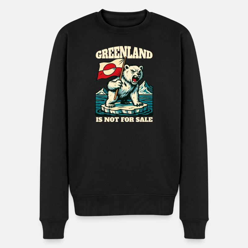 Le Groenland n’est pas à vendre - Pull Premium bio Homme - noir