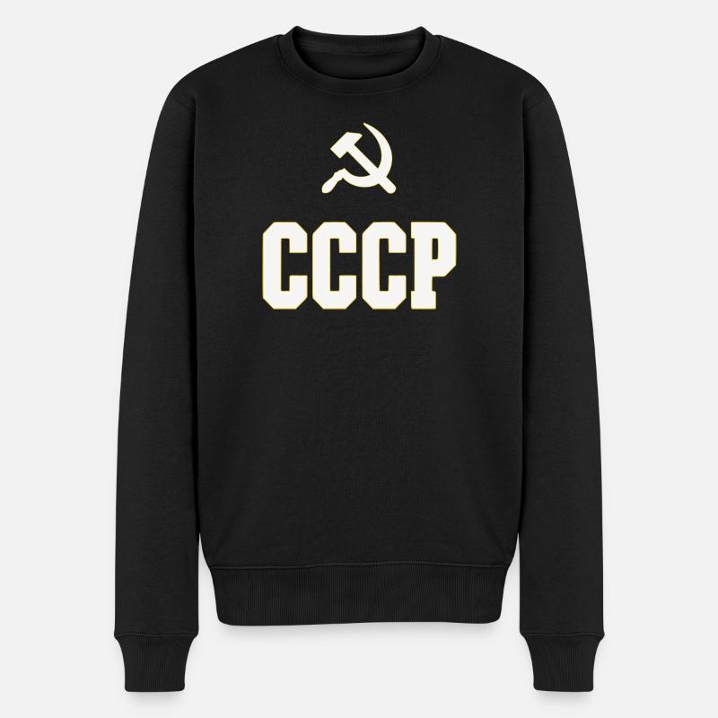 Design CCCP dans le style des années 80, bouteille rétro - Pull Premium bio Homme - noir