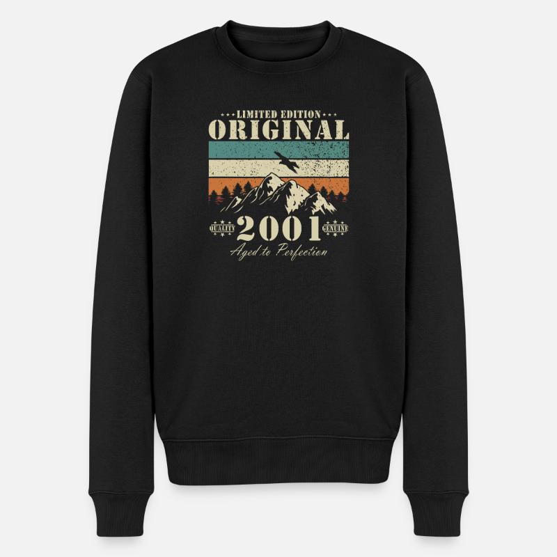 Klassische 2001 Limited Edition - Männer Premium Bio Pullover - Schwarz
