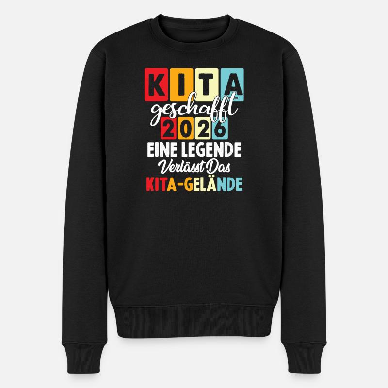 Kita Geschafft 2026 Eine Legende Verlässt Das - Männer Premium Bio Pullover - Schwarz
