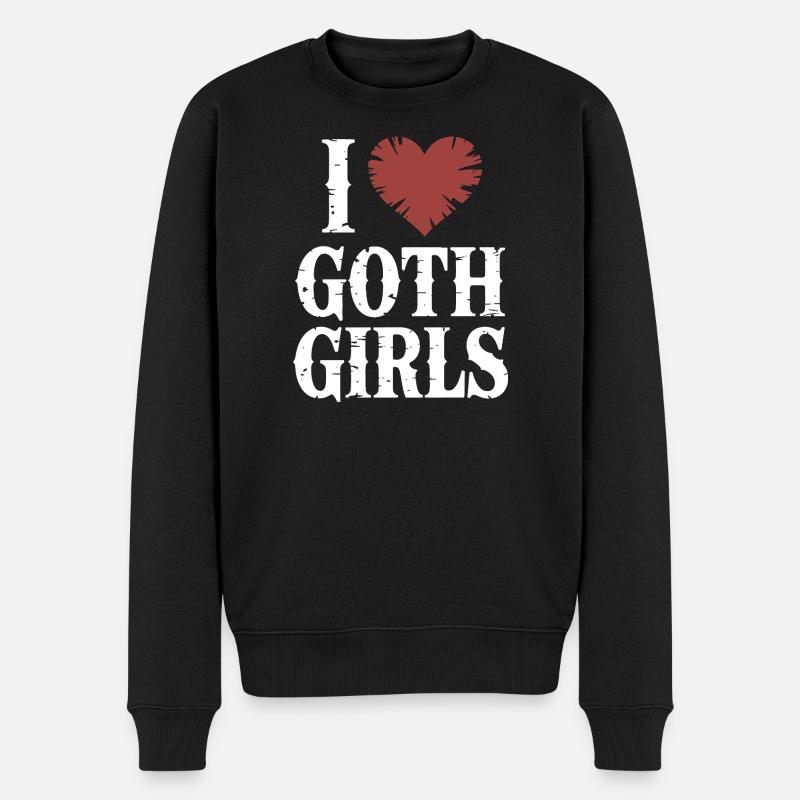 J’adore les filles gothiques - Pull Premium bio Homme - noir