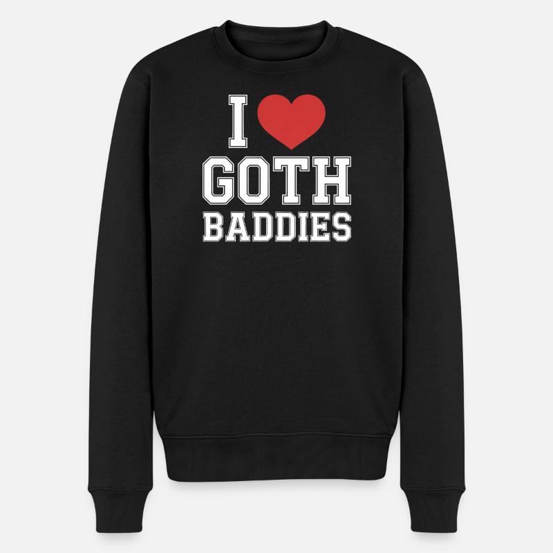 J’adore les méchants gothiques - Pull Premium bio Homme - noir