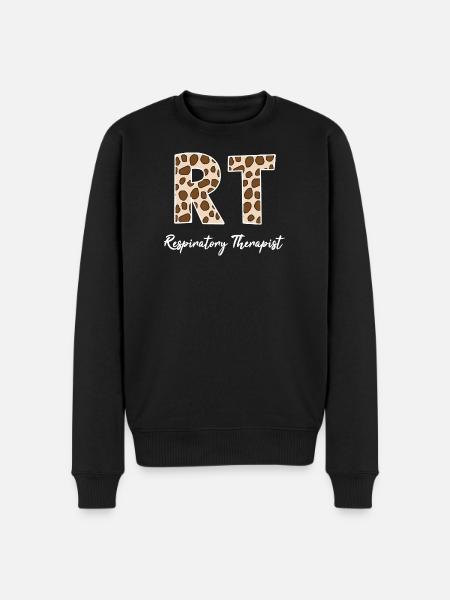 Respiratory Therapy Nurse Leopard Print - Men's Premium Organic Jumper - black