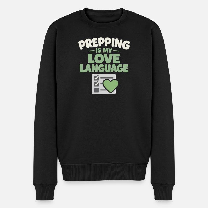 Planificateur d’urgence pour la Provision Familiale - Pull Premium bio Homme - noir
