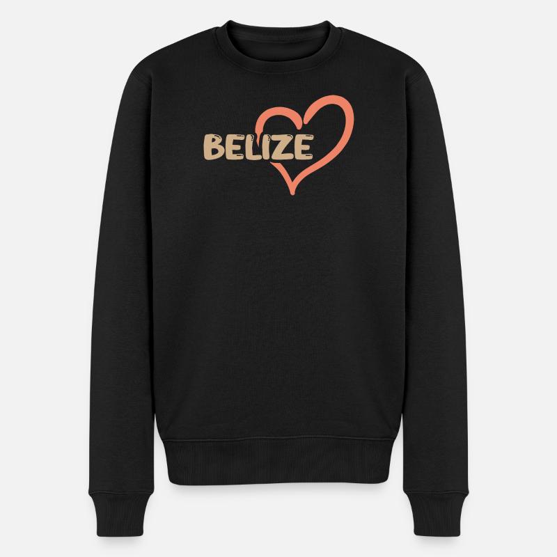 Belize als Belize - Männer Premium Bio Pullover - Schwarz